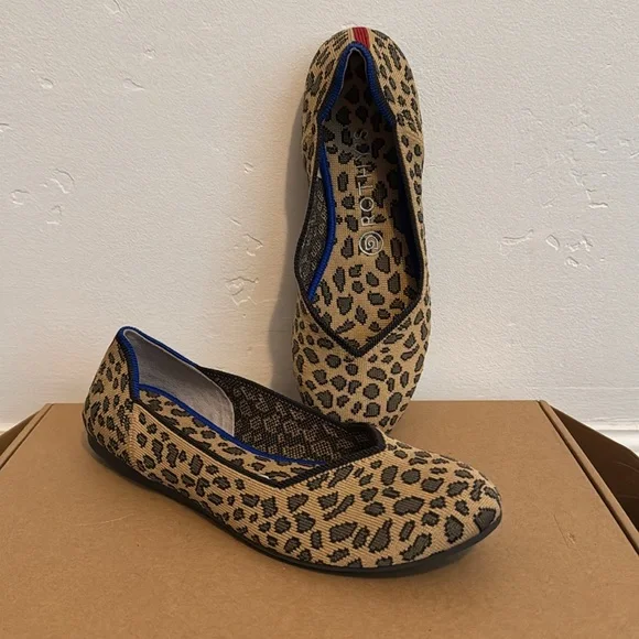 Rothy's Brown Leopard Print Flats - Picture 3 of 3